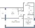 Продажа, Двухкомнатная квартира, Голубое, ул.Парковый бульвар, д.2, к.5 по цене 8 450 000 руб - фото 1