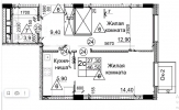 Продажа, Двухкомнатная квартира, Голубое, ул.Парковый б-р, д.5 по цене 6 100 000 руб - фото 1 - фото 2